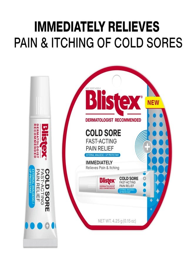 Blistex Cold Sore Fast-Acting Pain Relief Maximum Strength Lidocaine Formula – Cold Sore Symptom Relief Cream – Provides Immediate Relief- 1 Count, 4.25g/0.15oz - Image 3